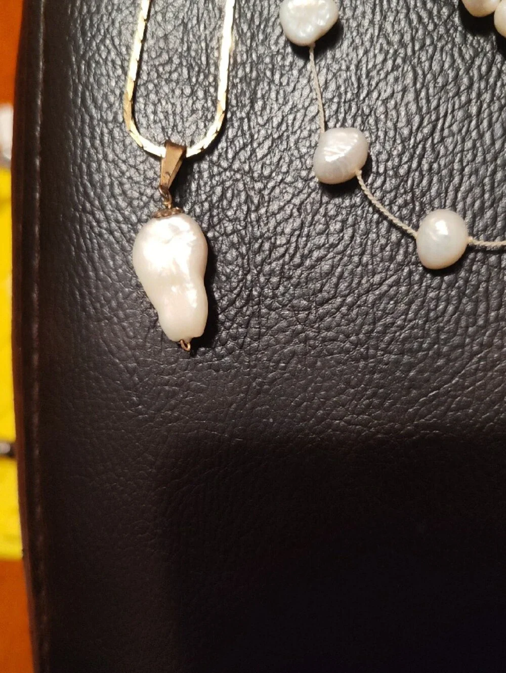 Freshwater Pearl and Green Bead Necklace Set - Women Jewelry - Picture 2 of 5